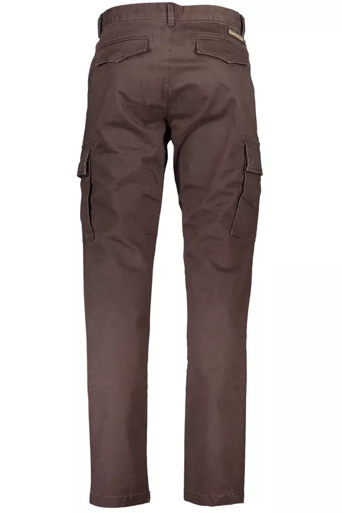 Brown Cotton Jeans & Pant