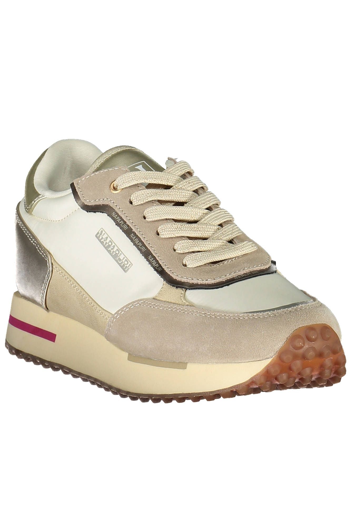 Beige Polyester Sneaker