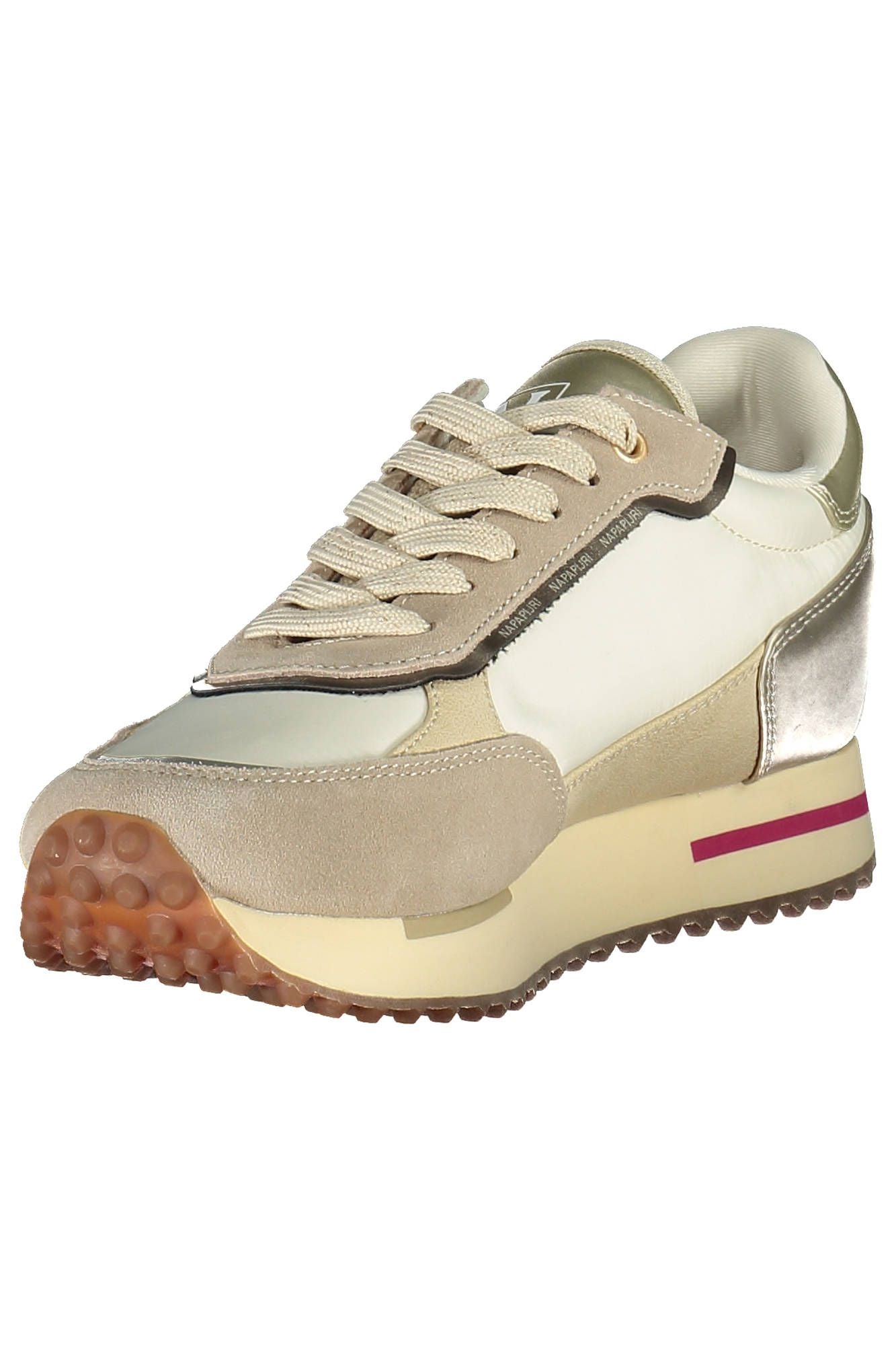 Beige Polyester Sneaker