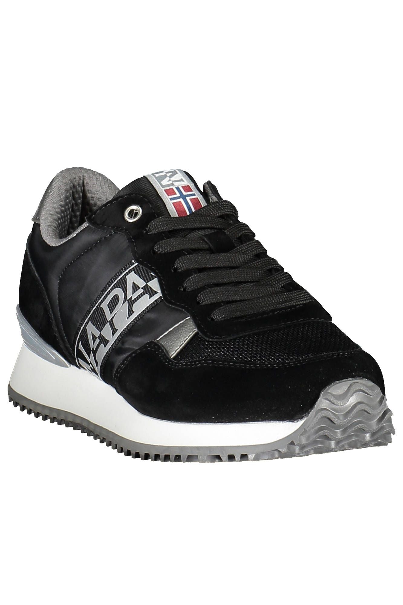 Black Polyester Sneaker