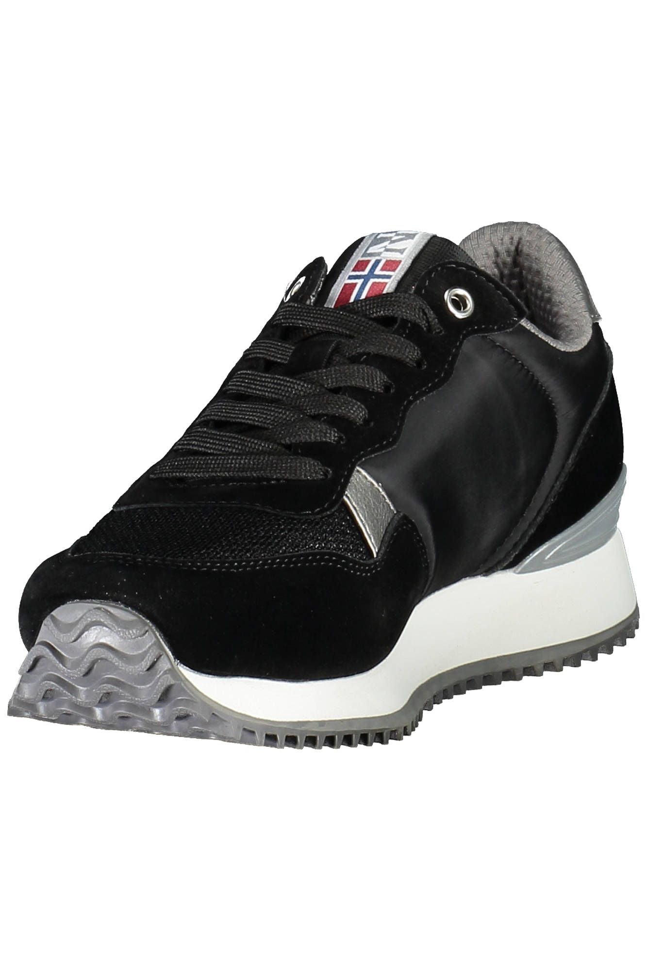 Black Polyester Sneaker