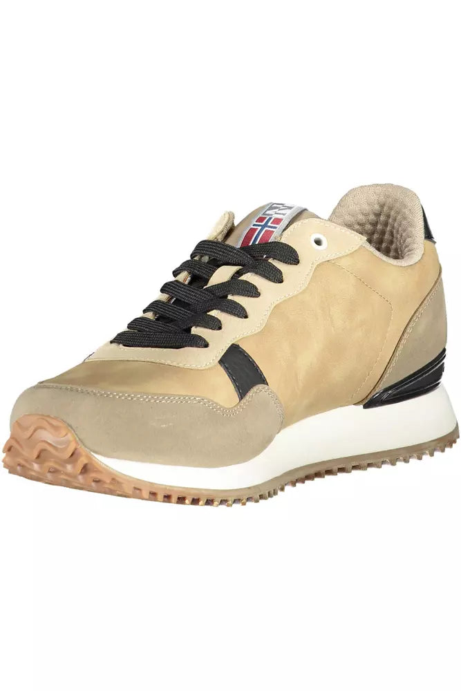 Beige Polyester Sneaker