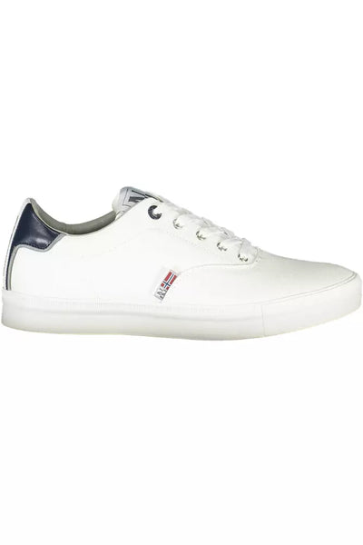 White Polyester Sneaker