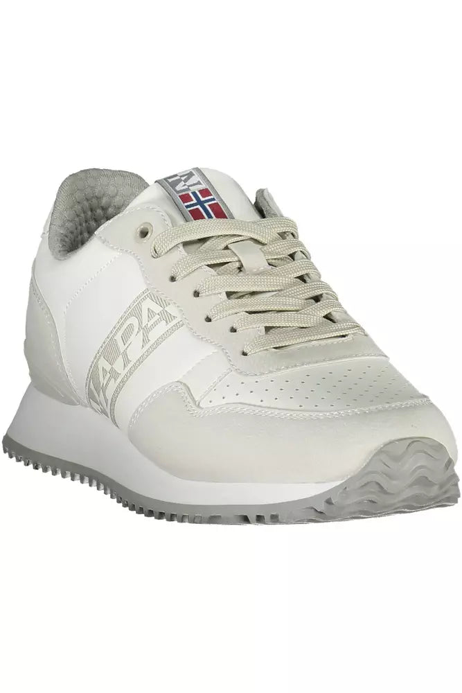 White Polyester Sneaker