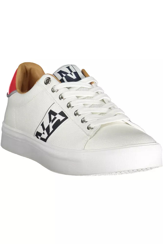 White Polyester Sneaker