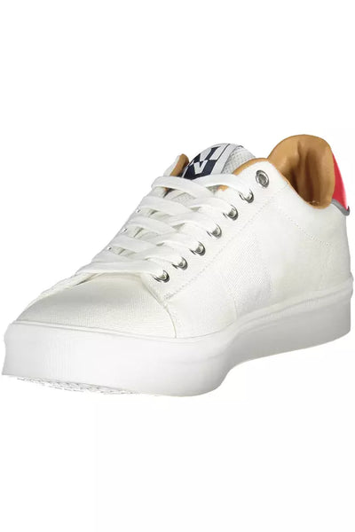 White Polyester Sneaker