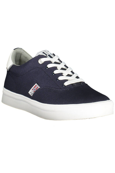 Blue Polyester Sneaker