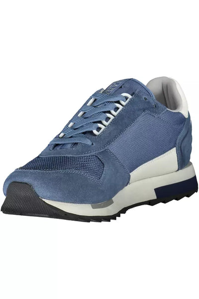 Blue Polyester Sneaker