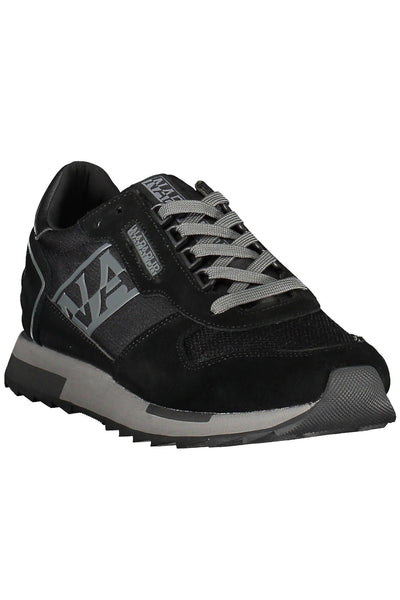 Black Polyester Sneaker