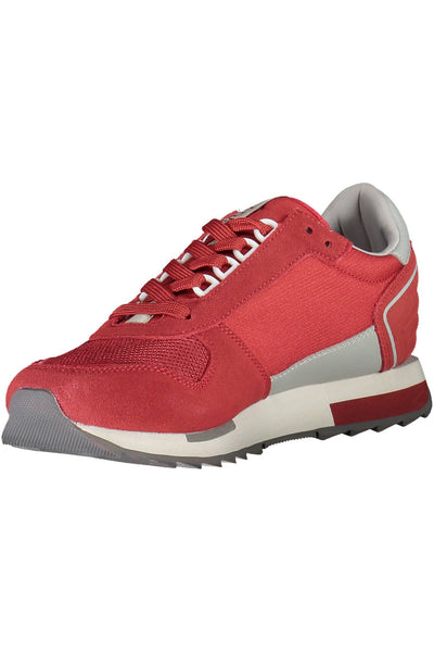 Red Polyester Sneaker