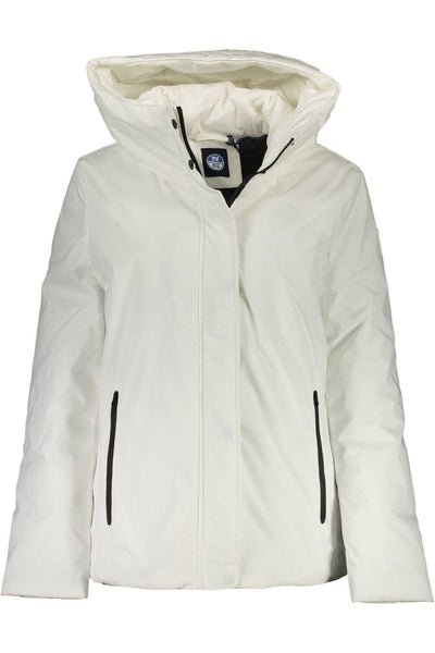 White Polyester Jackets & Coat