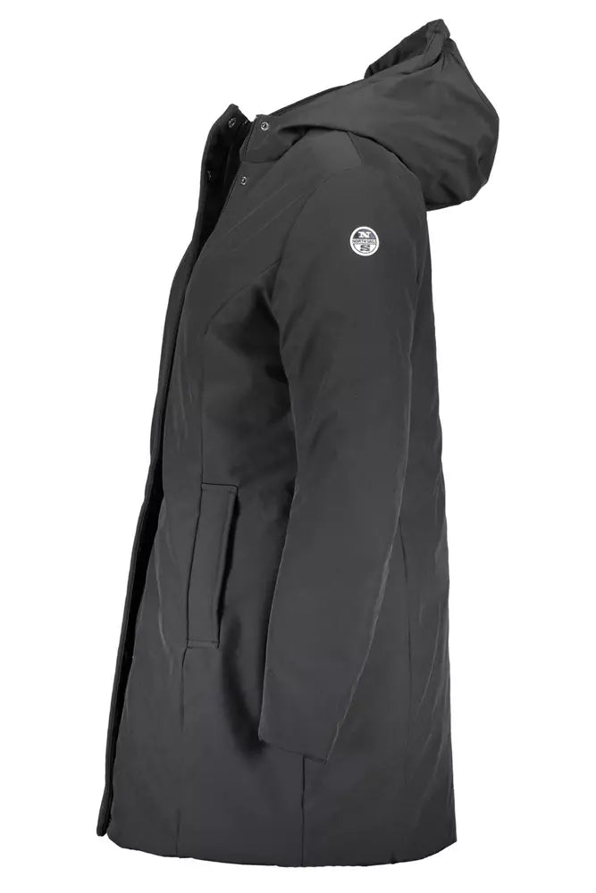 Black Polyester Jackets & Coat