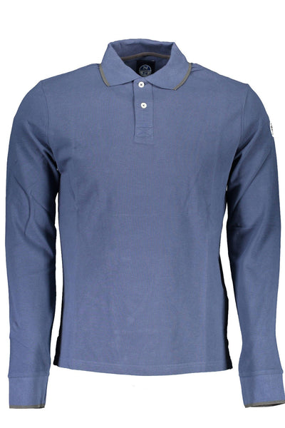 Blue Cotton Polo Shirt