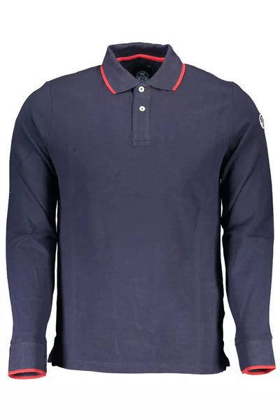 Blue Cotton Polo Shirt