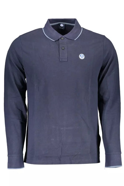 Blue Cotton Polo Shirt