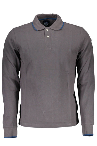 Gray Cotton Polo Shirt