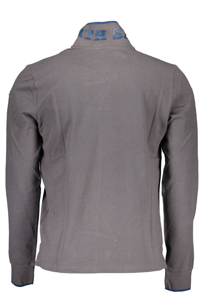 Gray Cotton Polo Shirt