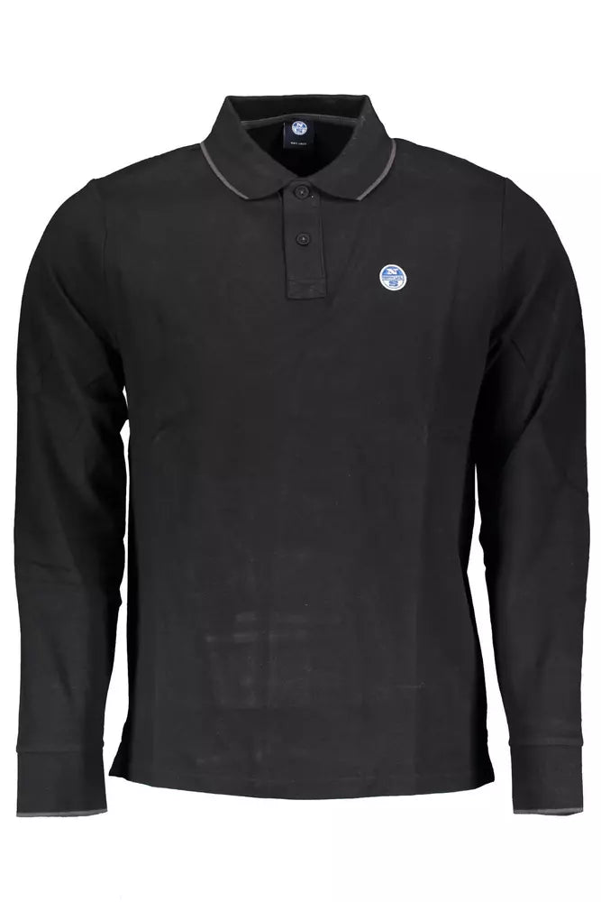 Black Cotton Polo Shirt