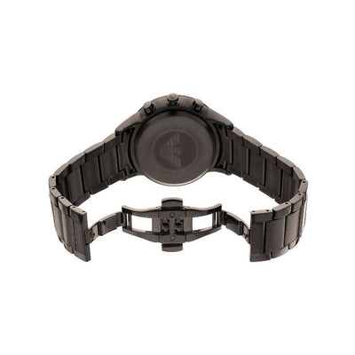 Black Steel Chronograph Watch