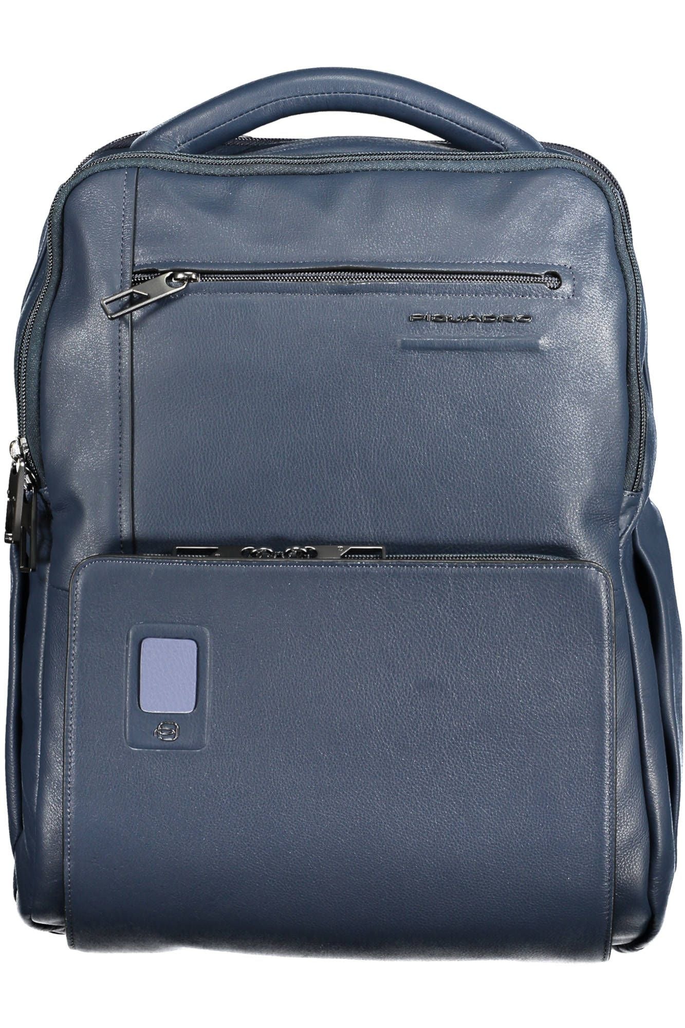 Blue Leather Backpack