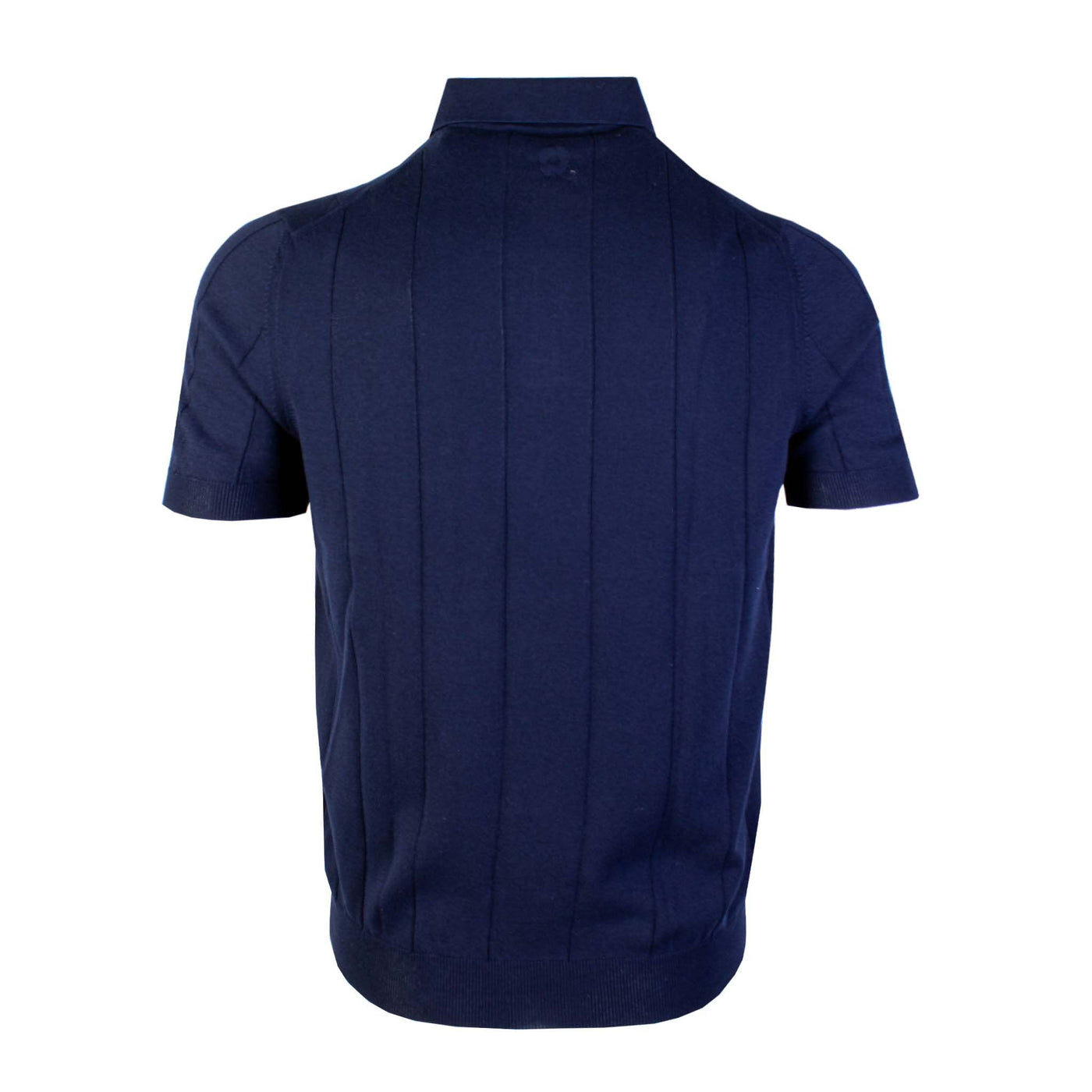 Navy Blue Cotton Short Sleeves Polo Shirt