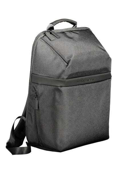 Black Polyester Backpack