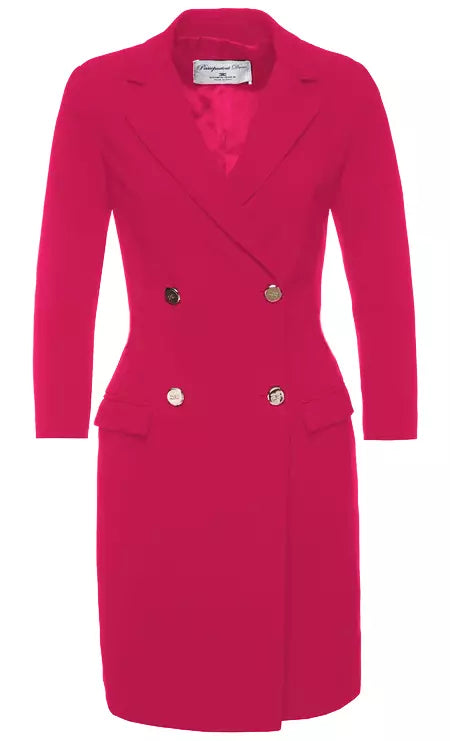 Fuchsia Polyester Suits & Blazer