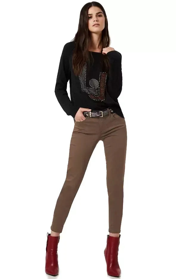 Brown Cotton Jeans & Pant