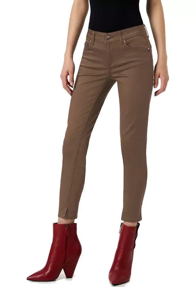 Brown Cotton Jeans & Pant