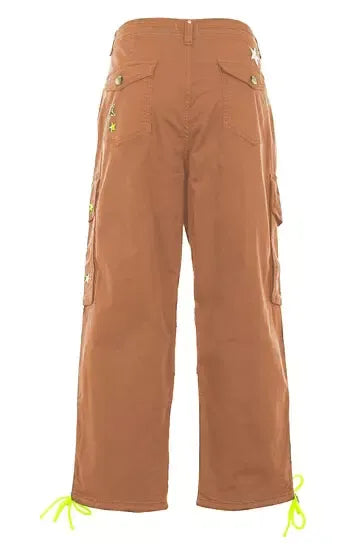 Brown Cotton Jeans & Pant