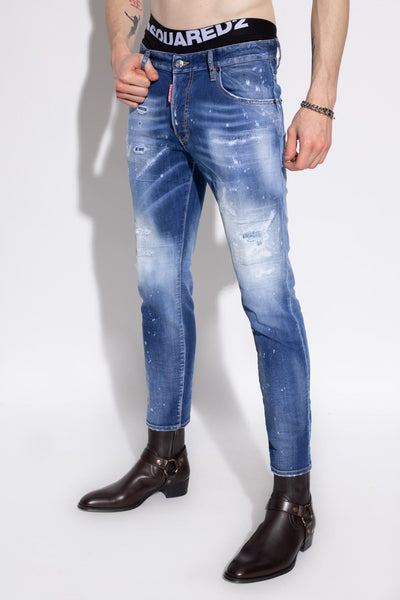 Blue Cotton Jeans & Pant