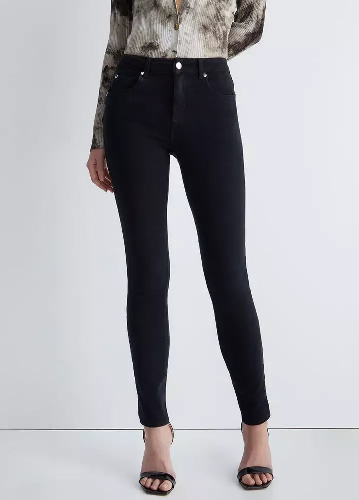 Black Cotton Jeans & Pant