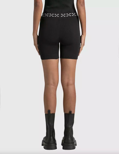 Black Polyester Short