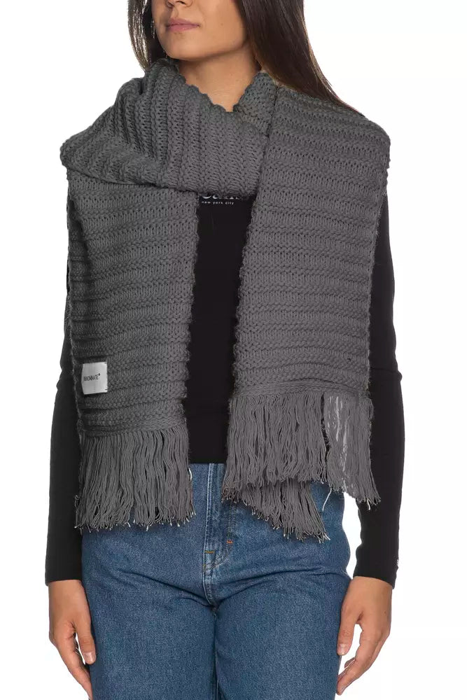 Gray Acrylic Scarf