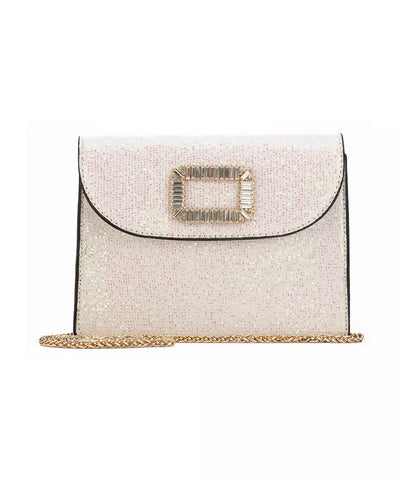 White Artificial Leather Crossbody Bag