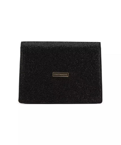 Black Polyester Crossbody Bag