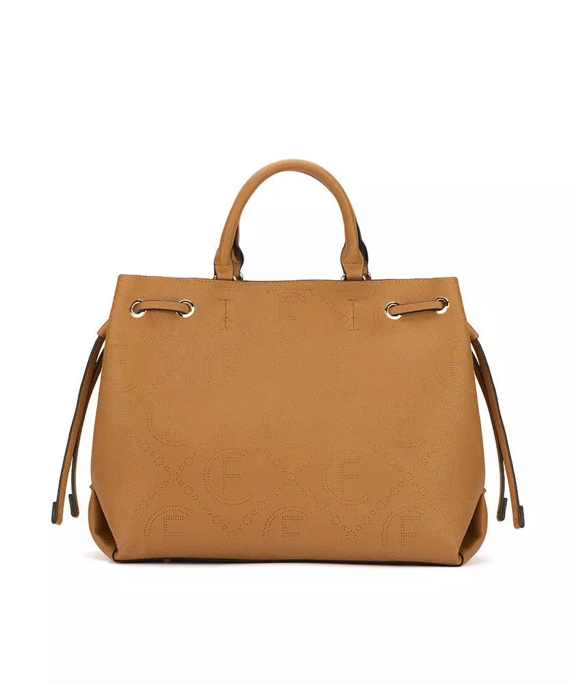 Beige Artificial Leather Crossbody Bag