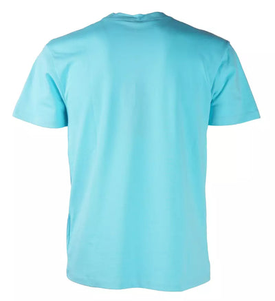 Light Blue Cotton Tops & T-Shirt