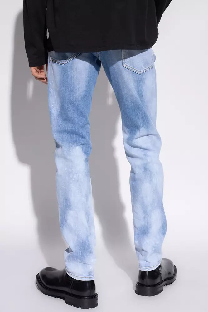 Light Blue Cotton Jeans & Pant