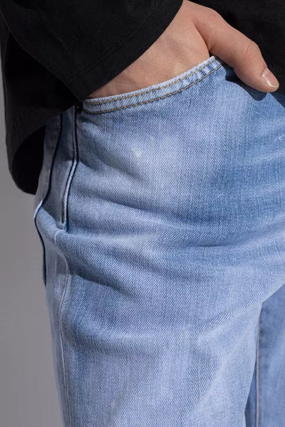 Light Blue Cotton Jeans & Pant