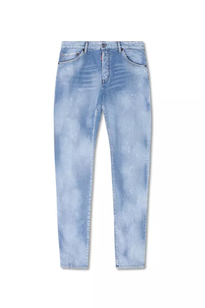 Light Blue Cotton Jeans & Pant