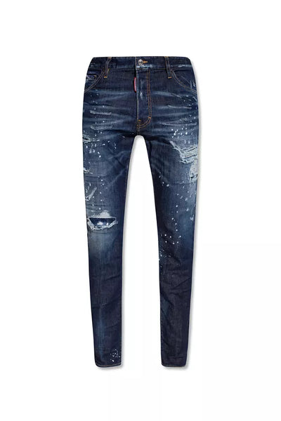 Blue Cotton Jeans & Pant