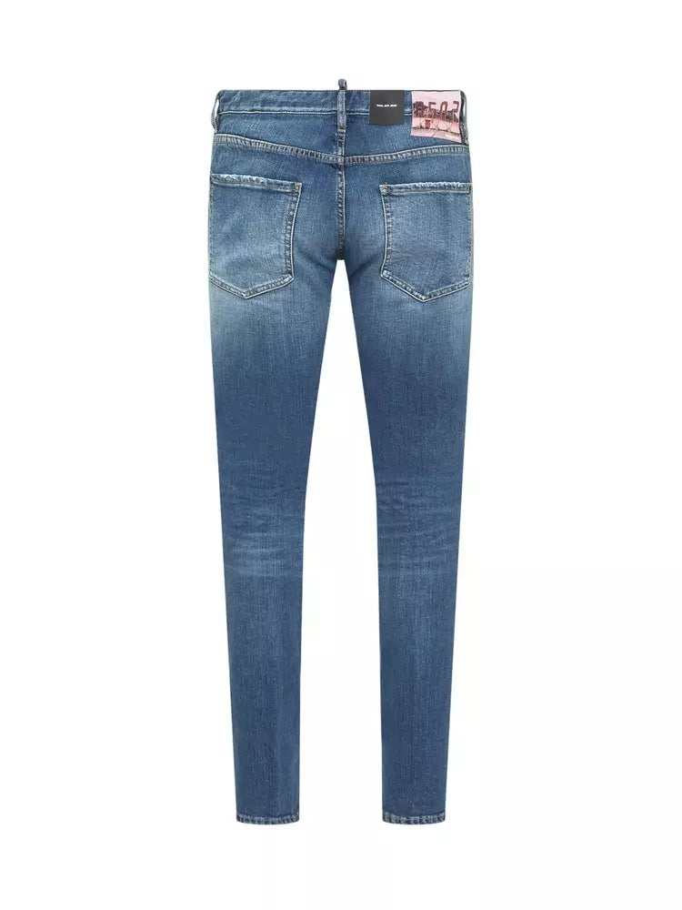 Blue Cotton Jeans & Pant