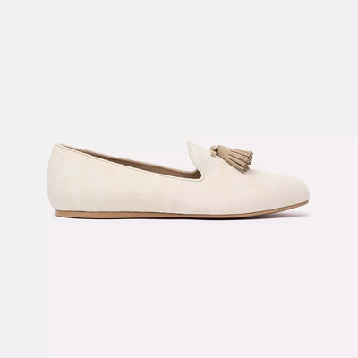 White Denim Loafer