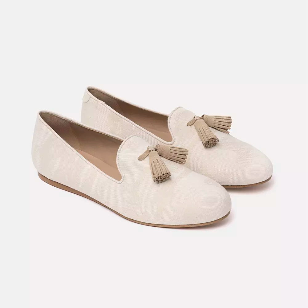 White Denim Loafer