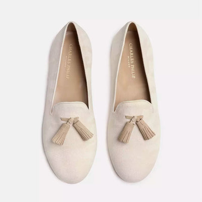 White Denim Loafer