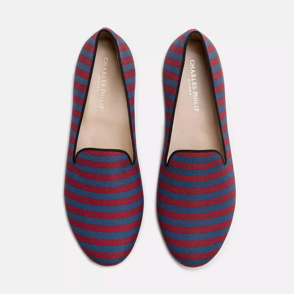 Blue Cotton Loafer