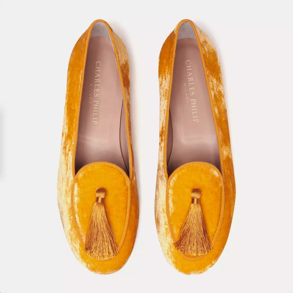 Yellow Leather Flat Shoe