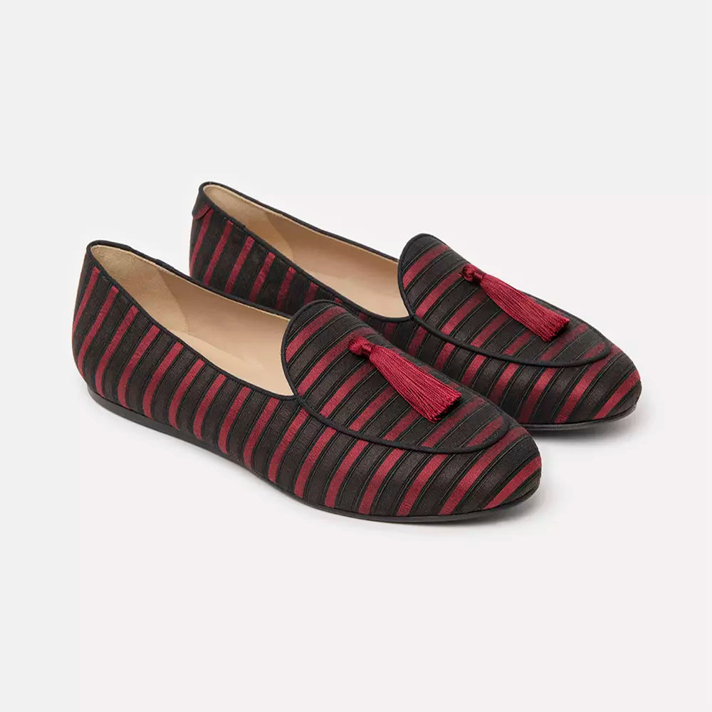 Red Silk Loafer