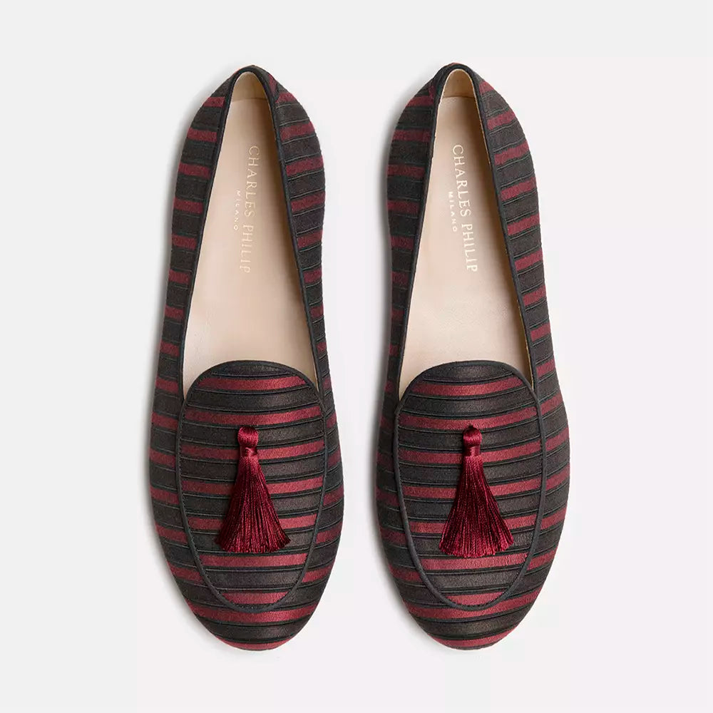 Red Silk Loafer